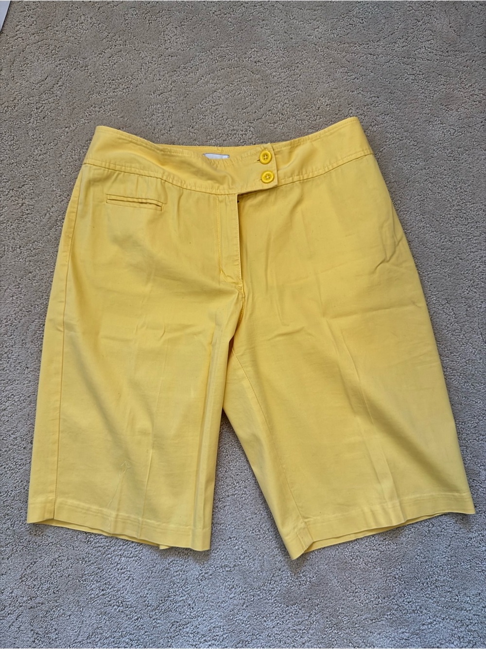 Chico's Soft Yellow Bermuda Shorts